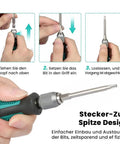 Step-by-step guide showing use of Torx Screwdriver Bit Set With Magnetic Quarter Inch Drive, 12 Pieces T6 T7 T8 T9 T10 T15 T20