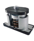 Heavy Duty Spring Loaded Shock Isolators And Vibration Absorbers For Air Conditioners And Furnaces Built Tough Spring Mounted Vibration Pads close-up view.
