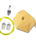 Killer Air Replacement Line Hose Kit For Tractors 503-89-81-01 And 503-443201 Ensuring No Leaks With High Grade Rubber Material For Peak Performance While Withstanding Heat And Pressure To Keep Your Rig Rolling Sweet Saving Real Cash All The Way Here. yellow fuel line kit with spark plug, filter, and tractor air cleaner parts