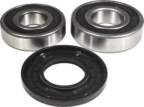 Pro Grade Front Load Washing Machine Bearing And Seal Kit Featuring Rock Solid Dual Ball Bearings and a Thick Rubber Gasket.