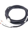 Servo motor brake cable, 5 m, black high-flexible wire with white connector and exposed leads.