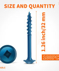 Pocket Hole Screws No 8 One And A Quarter Inch Blue Coated Tough As Nails Heavy Duty Hardened Steel Square Drive Washer Head