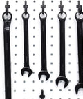 Pegboard Hooks Kit 100 Pack J Hooks Assortment Black No Split Barbs Snag Free Smooth System Protects Pegboard Holes