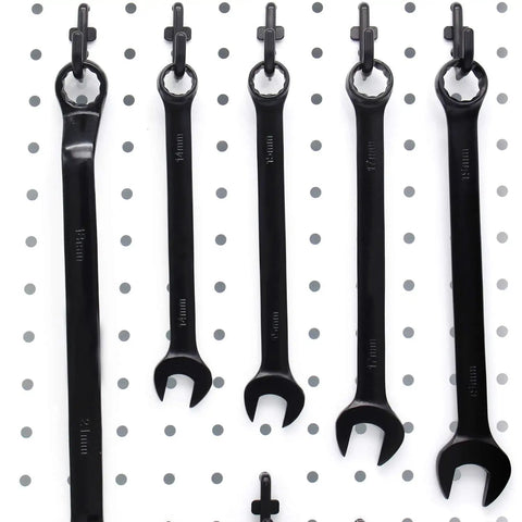 Pegboard Hooks Kit 100 Pack J Hooks Assortment Black No Split Barbs Snag Free Smooth System Protects Pegboard Holes