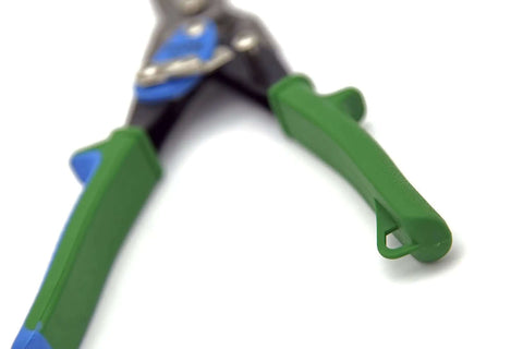 Right Cut Aviation Snips Heavy Duty Metal Shears for sheet metal, tin, wire, roofing, ductwork with serrated edge and chrome vanadium steel