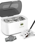 Ultrasonic Jewelry Cleaner 600ml Sonic Cleaner with Digital Timer and watch, open lid view