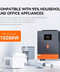 10200W Off Grid Solar Inverter With 48V DC To 230V AC Pure Sine Wave Output 160A MPPT Charge Controller Max PV Array