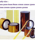 H-E Multi-Size 3D Sublimation Kapton Tape in various sizes for heat press transfer printing, polyimide film adhesive, heat resistant