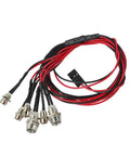 Dope 6 LED RC Car Light Kit With White 5mm Front Headlights Red 3mm Taillights And Yellow Signal Lights, wiring view