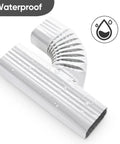 Downspout Gutter Y Connector 2x3 Upright Aluminum High Gloss White Connects Two Downspouts Into One No Fuss Quick Fit Gutter Accessory