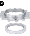 14T heavy-duty galvanized steel freewheel flywheel for fixed gear, 62mm diameter, showing cog teeth and hub connection details.