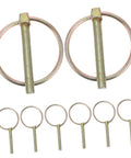 Beefy 8-Piece Heavy Duty Lynch Pin Set With Rings Galvanized Safety Pins Assortment Kit Trailer Hitch Lock For Farm Tractors And Mowers Reliable Fasteners For Farm Machines Easy To Install And Durable, 8 galvanized steel pins with rings