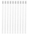 Ten Pack White Carpenter Pencils With Eraser For Construction And Woodworking, Solid Graphite Marking Pencils For Builders