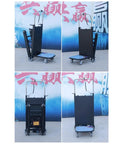 Heavy Duty Electric Stair Climbing Cart With Ergonomic Handle And Foldable Design For Moving Furniture, Appliances, Kegs, Tires Up And Down Stairs Effortlessly, compact, foldable design, visible from multiple angles.