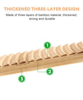 Thickened three-layer bamboo washboard for hand washing clothes with deep grooves for tough stains and durable design.