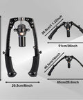 Ultimate Adjustable Hydraulic Power Chest Press Machine Plus Forearm Strengthener And Chest Expander with measurements and design