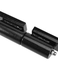Close-up of Heavy Duty Barrel Gate Hinge Set 3 Pairs 5 Inch Weld On Ball Bearing Hinges for swing gates and trailer ramps.