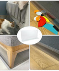 Adjustable Under Bed Blocker 8 Pack Clear Pet Gap Stopper For Furniture, Waterproof PVC Couch Spacer with Strong Adhesive.
