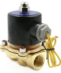 Half Inch Brass Electric Solenoid Valve DC 12V Normally Closed NC Direct Acting Heavy Duty Valve For Water Air Gas DN15 2W 160 15