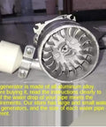 Close-up of 1000W Water Turbine Generator For Home Use Portable Go Anywhere Micro Hydroelectric Power Station 220V Aluminum Alloy Turbine With Copper Coils Outdoor Hydropower Generator For Off Grid Living, showing aluminum alloy blades.