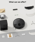 Beast Robot Vacuum And Mop Combo With 6000Pa Suction And 3.5L Self Emptying Dock, Lidar Navigation, shown with accessories.