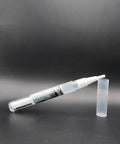 Twist To Dispense Precision Oil Applicator With Food Grade Synthetic Lubricant For 3D Printers CNC Laser Engravers Sewing Machines Keeps Bearings Rails And Motion Systems Running Smoothly, angled on black background
