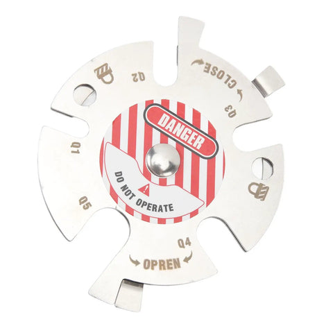 Industrial Pneumatic Air Source Lockout Device with 304 stainless steel connector and danger label for safety lockout