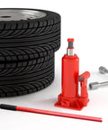 Hydraulic Bottle Jack Handle Replacement For Floor Jacks Red Vertical Car Jack Handle Sleeve Portable Durable 2T To 3T Capacity