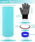 Heavy Duty Sublimation Silicone Wraps For 20 Oz Skinny Tumblers Paired With Heat Press Transfer Tapes, display with gloves and straps.