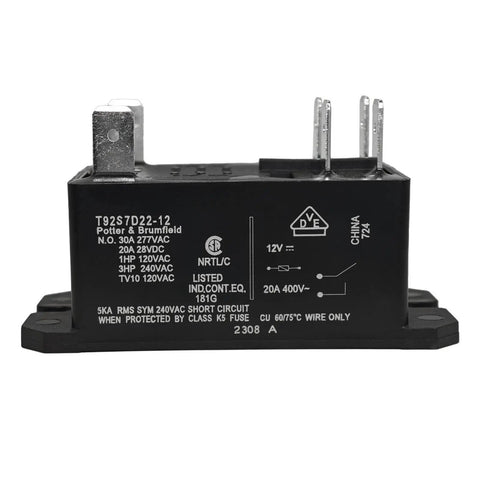 Beefy Heavy Duty 12V DC Relay With 30A Power DPST NO 2 Form A Chassis Mount shown in side view