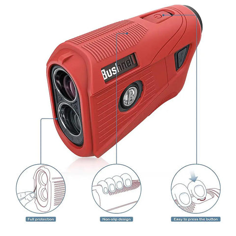 Durable Silicone Case For Bushnell Tour V5 Slope And Tour V5 Shift Laser Golf Rangefinder Red Snug Fit Protective Cover