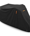 Heavy Duty Adult Tricycle Cover Tough As Nails For Three Wheel Bikes All Season Weatherproof Outdoor Storage Waterproof Dustproof Windproof Fits Mountain Road Cruiser And Some E Bikes 75L 30W 44H black 210D Oxford PU cover with reflective strips