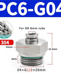 10 Piece Quick Release Pneumatic Hose Fittings Set In 304 Stainless Steel Durable Construction With M5 1/8 1/4 3/8 1/2 Connectors