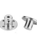 4 Pcs 2mm Flange Coupling Connectors For RC Model Motors Rigid Guide Shaft Axis Fittings, DIY Accessory Pack, Silver Finish