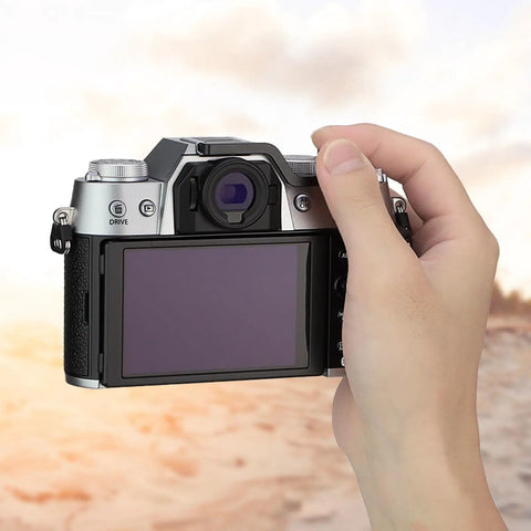 Hand holding camera with Ergonomic Black Metal Thumb Up Rest Grip For Fujifilm Xt30 Xt20 Xt10 Xt50 Xt30iii Cameras