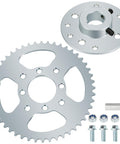 Go Kart Chain Sprocket Kit for 40 41 420 Chain, 48 Tooth Hub with 1 Inch Bore, bolts, key, nuts, and quarter inch keyway