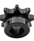 50B9 9 Tooth Roller Chain Sprocket Type B With Three Quarter Inch Bore And Five Eighth Inch Pitch Hardened 1045 Steel Rust Resistant