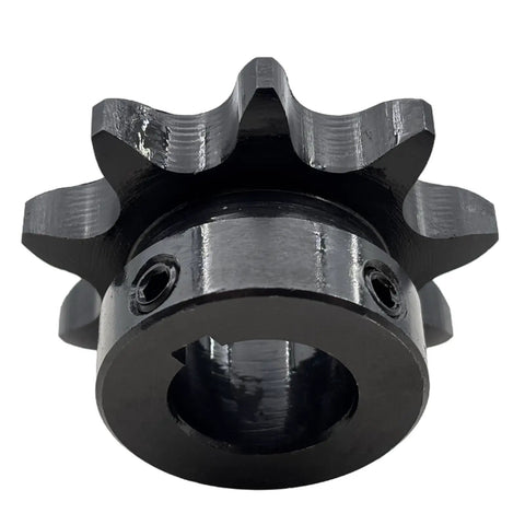 50B9 9 Tooth Roller Chain Sprocket Type B With Three Quarter Inch Bore And Five Eighth Inch Pitch Hardened 1045 Steel Rust Resistant
