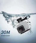 Waterproof Housing Case Only For Go Pro Hero 7 White And Silver at 30M underwater with shell bracket mount view