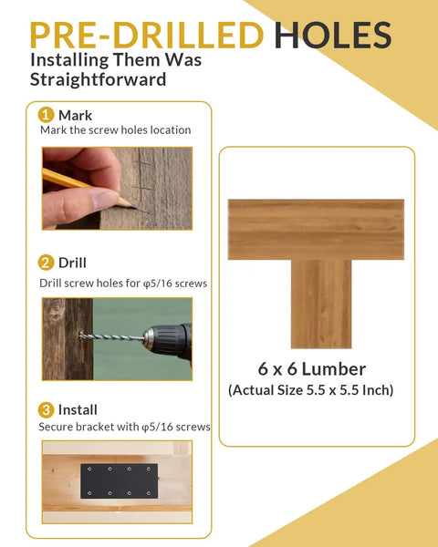 Solid As A Rock 4 Pack Mending Plates, 9.25 Inch Structural Steel Brackets, Boss Grade 3Mm Thick Iron Joiners For Timber Framing, Trusses And Beam Splices That Seal Up Seams Strong As Nails