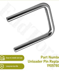 Unloader Pin Replacement For Lawn Mower Engines Heavy Duty Durable Part 190578GS Style 1 Pack Easy Install Premium Quality Keeps Your Mower Running Smooth Safe No Fuss Operation Long Lasting Performance., shiny metal L-shaped unloader pin replacement for lawn mower engines, 1 pack