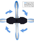 Beast Brake Caliper Press Tool For Twin And Quad Piston Disc Brakes shown with 360-degree swing ratchet handle in action.