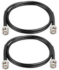 Low Loss BNC Coax Cable 3 ft 2 Pack RG58 50 Ohm Male To Male Cables For Antennas RF Radios Modems Oscilloscopes Spectrum Analyzers Black