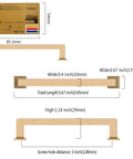 Champagne Bronze Cabinet Pulls 5 Inch Center To Center 128mm Pack Of 10 Kitchen Cabinet Handles dimensions illustration