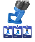 Beefy Tool Holder Tightening Fixture With Secure Screw Lock And Dual Position Grip For HSK 40 50 63 100 BT Bearing Loc in blue