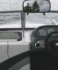 Heavy Duty Five Watt Solar Battery Trickle Charger With Overcharge Guard on boat dashboard keeping battery charged.