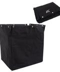 Heavy Duty Table Saw Dust Collector Bag With Twelve Snap Locks, black cotton tote for woodworking debris, large size.