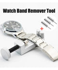 Stainless Steel Watch Spring Bar Set For Quick Strap Swaps Watch Band Pin Replacement Kit shown with strap remover tool