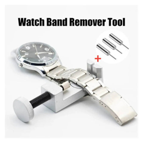 Stainless Steel Watch Spring Bar Set For Quick Strap Swaps Watch Band Pin Replacement Kit shown with strap remover tool