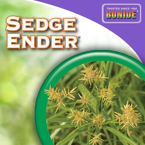 Sedge Ender Concentrated Weed Killer For Lawns 16 Oz label showing nutsedge weeds